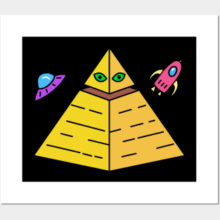 Pyramid Ufo Posters and Art